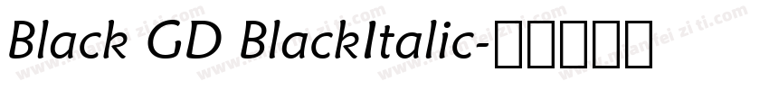 Black GD BlackItalic字体转换